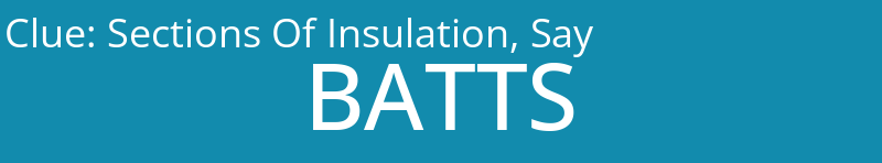 Sections Of Insulation, Say