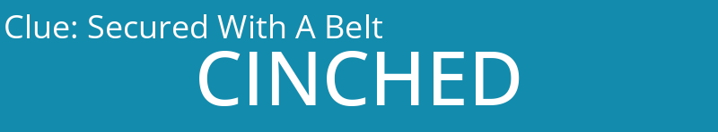 Secured With A Belt