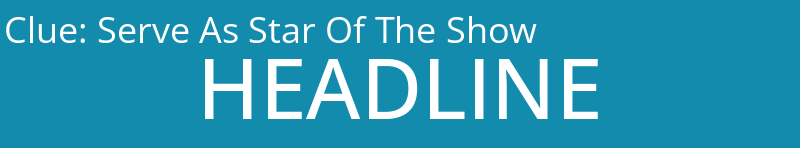 Serve As Star Of The Show