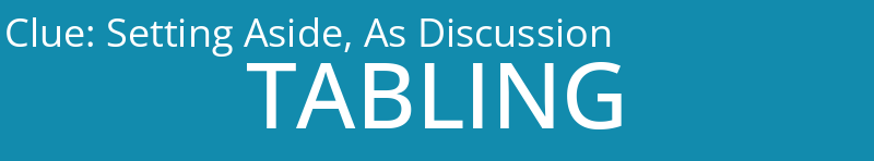 Setting Aside, As Discussion