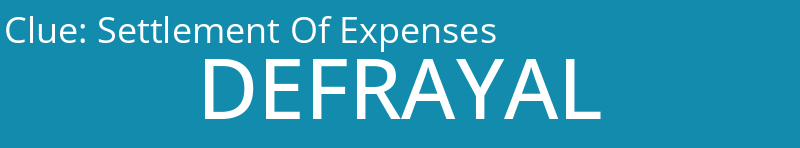 Settlement Of Expenses