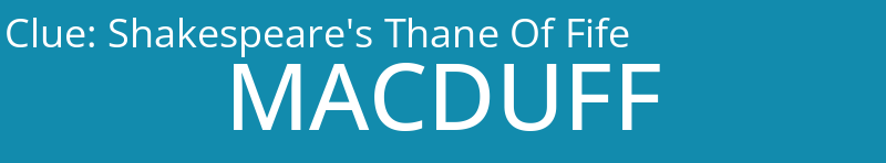 Shakespeare's Thane Of Fife