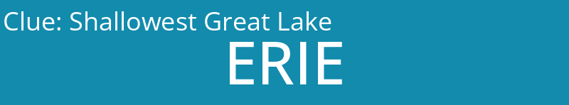 Shallowest Great Lake