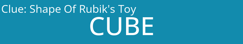 Shape Of Rubik's Toy