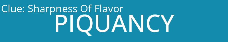 Sharpness Of Flavor