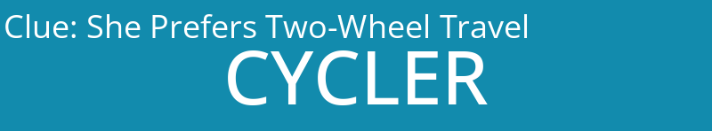 She Prefers Two-Wheel Travel