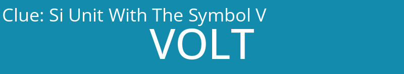 Si Unit With The Symbol V