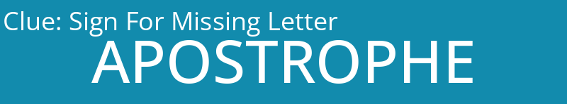 Sign For Missing Letter