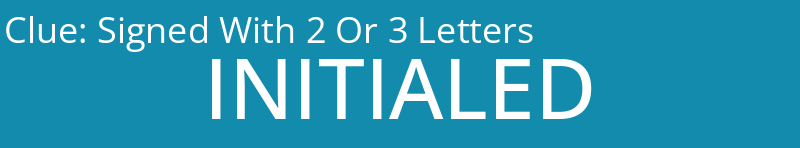 Signed With 2 Or 3 Letters