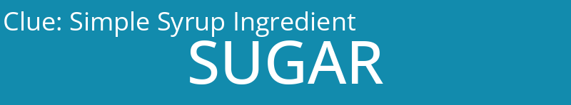 Simple Syrup Ingredient