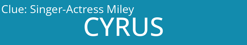 Singer-Actress Miley