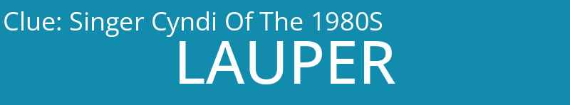 Singer Cyndi Of The 1980S