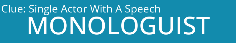Single Actor With A Speech
