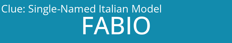 Single-Named Italian Model