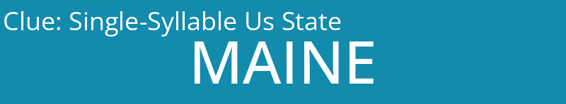 Single-Syllable Us State