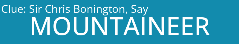 Sir Chris Bonington, Say