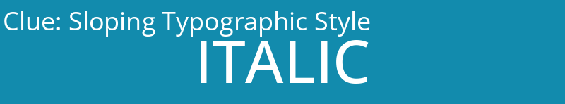 Sloping Typographic Style