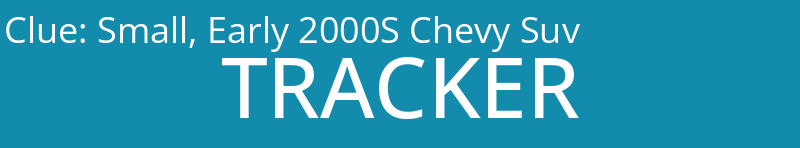 Small, Early 2000S Chevy Suv