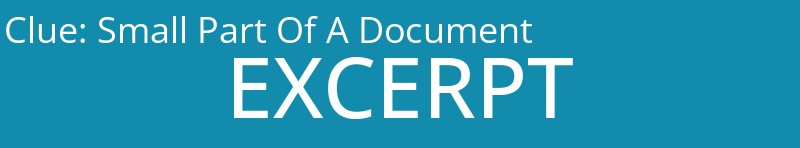 Small Part Of A Document