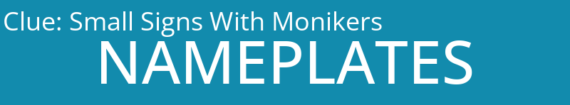 Small Signs With Monikers