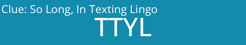 So Long, In Texting Lingo