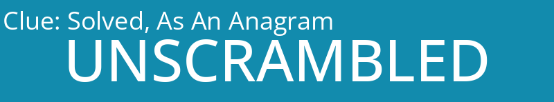 Solved, As An Anagram