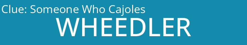 Someone Who Cajoles