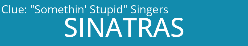 "Somethin' Stupid" Singers