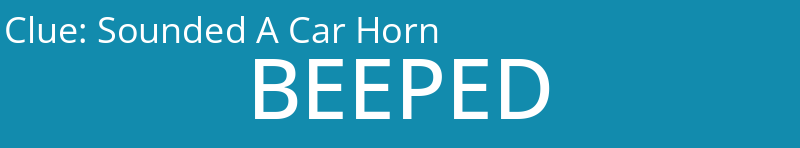 Sounded A Car Horn