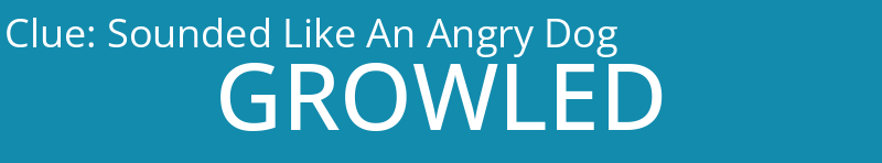 Sounded Like An Angry Dog