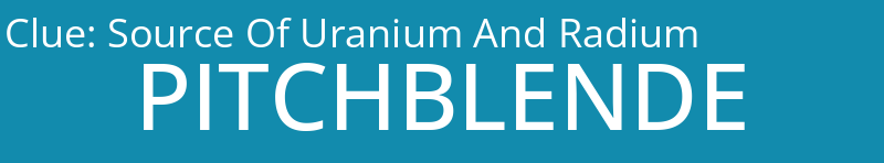 Source Of Uranium And Radium