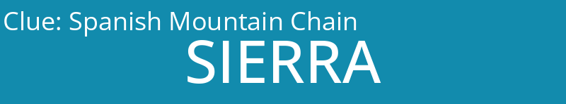 Spanish Mountain Chain
