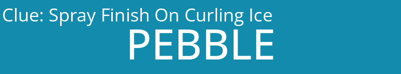 Spray Finish On Curling Ice