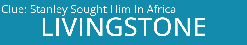 Stanley Sought Him In Africa