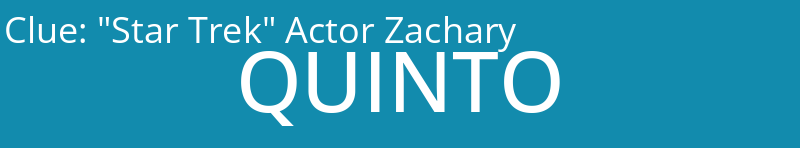 "Star Trek" Actor Zachary