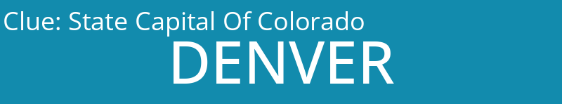 State Capital Of Colorado