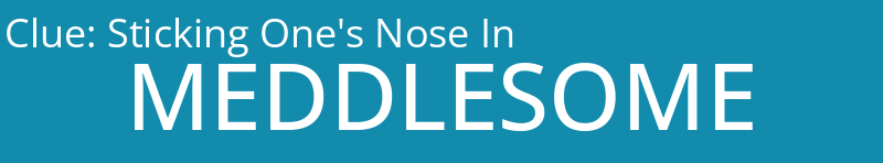 Sticking One's Nose In