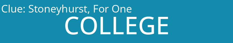 Stoneyhurst, For One