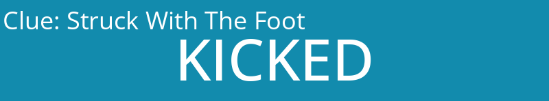 Struck With The Foot