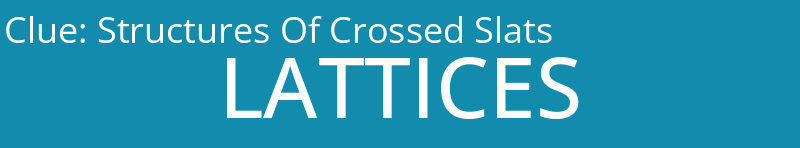 Structures Of Crossed Slats