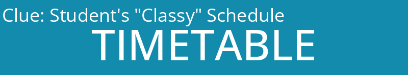 Student's "Classy" Schedule