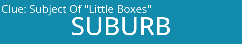 Subject Of "Little Boxes"