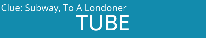 Subway, To A Londoner
