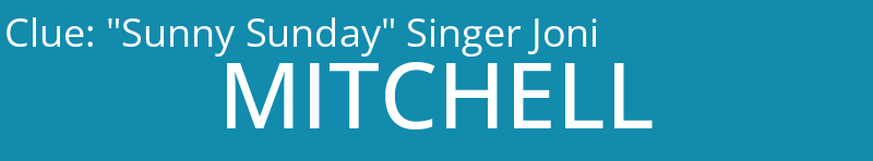 "Sunny Sunday" Singer Joni