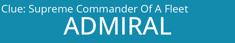 Supreme Commander Of A Fleet