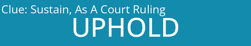 Sustain, As A Court Ruling
