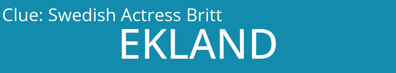 Swedish Actress Britt