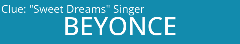 "Sweet Dreams" Singer