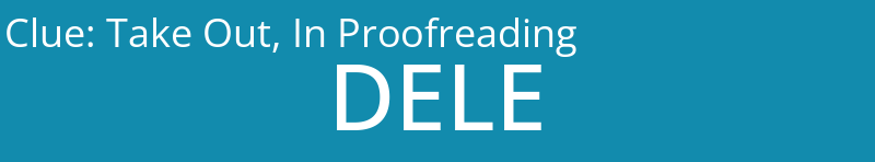 Take Out, In Proofreading