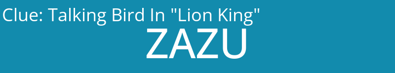 Talking Bird In "Lion King"